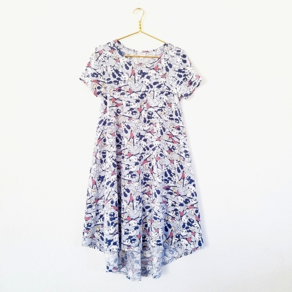LULAROE Disney Collection Mickey Carly Swingd Dress XS